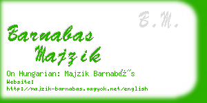 barnabas majzik business card